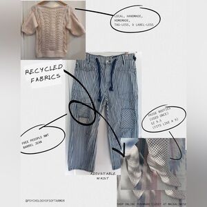 Free People Striped Barrel Jeans, Paige Boots, Brand-less Knit Sweater